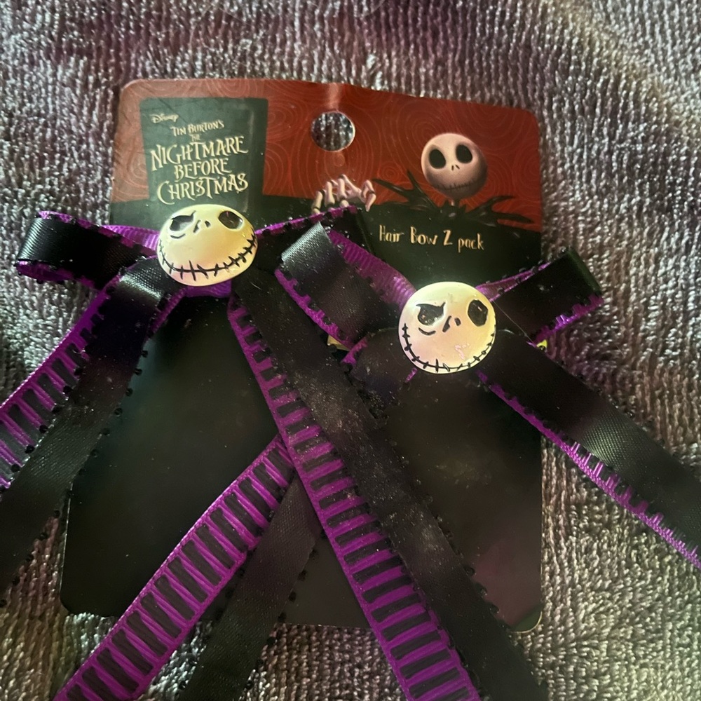 Nightmare Before Christmas Hair Bow Set
